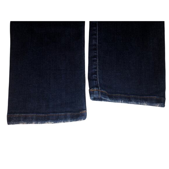 Flying Monkey Jeans Mid Rise Skinny Size 28 Blue Button Front Stretch Dark Wash - Picture 10 of 10